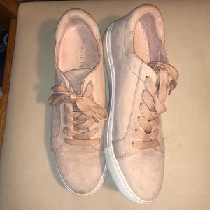 Kenneth Cole pink suede sneakers
